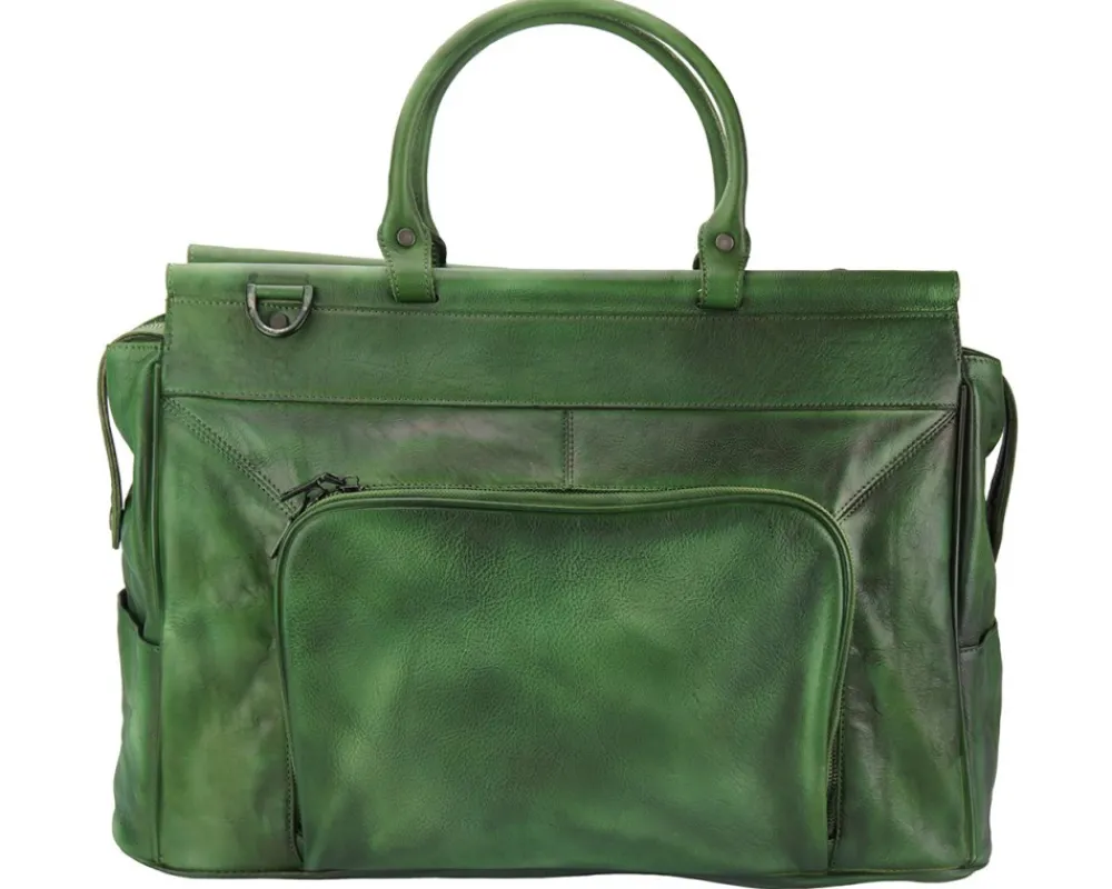 Travel bag Gennaro in vintage leather*Florence Fashion
