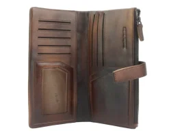 Wallet Agostino in vintage leather*Florence Clearance