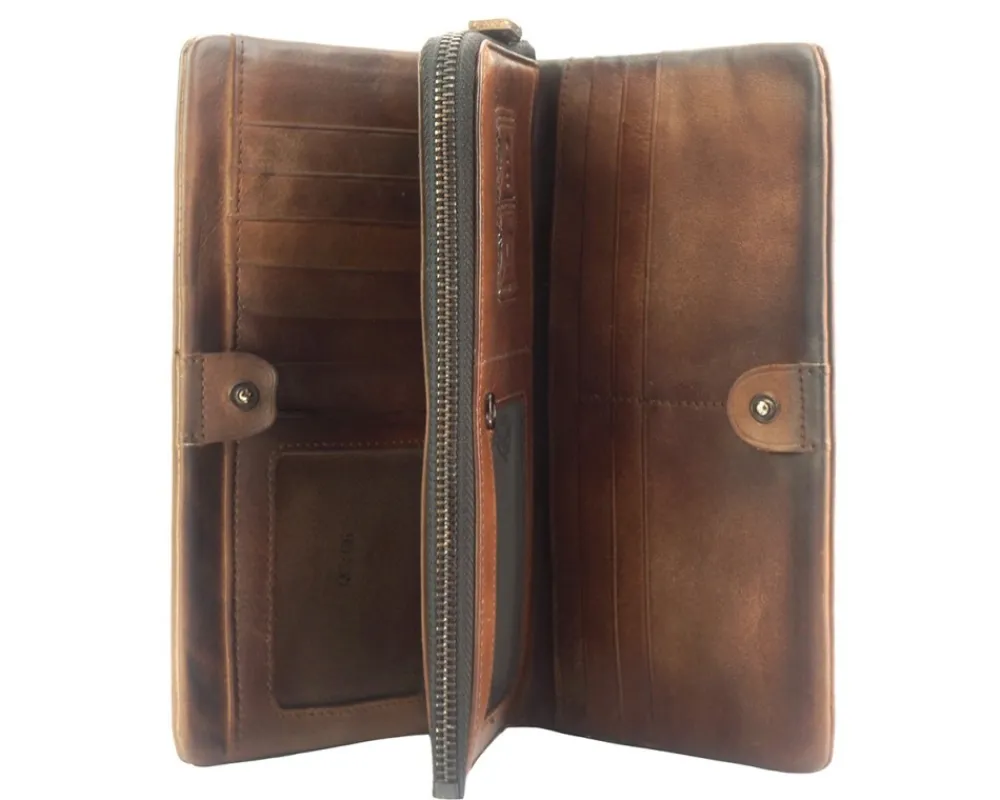 Wallet Boris in vintage leather*Florence Discount